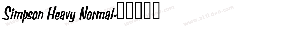 Simpson Heavy Normal字体转换